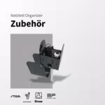 Netzteil-Organizer in schwarzem Design, kompatibel mit STIGA, Segway, Kress und EcoFlow Geräten, praktisches Zubehör für Kabel- und Strommanagement