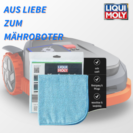 LIQUI MOLY Mikrofasertuch – sanfte Reinigung und Pflege für Mähroboter, waschbar & langlebig