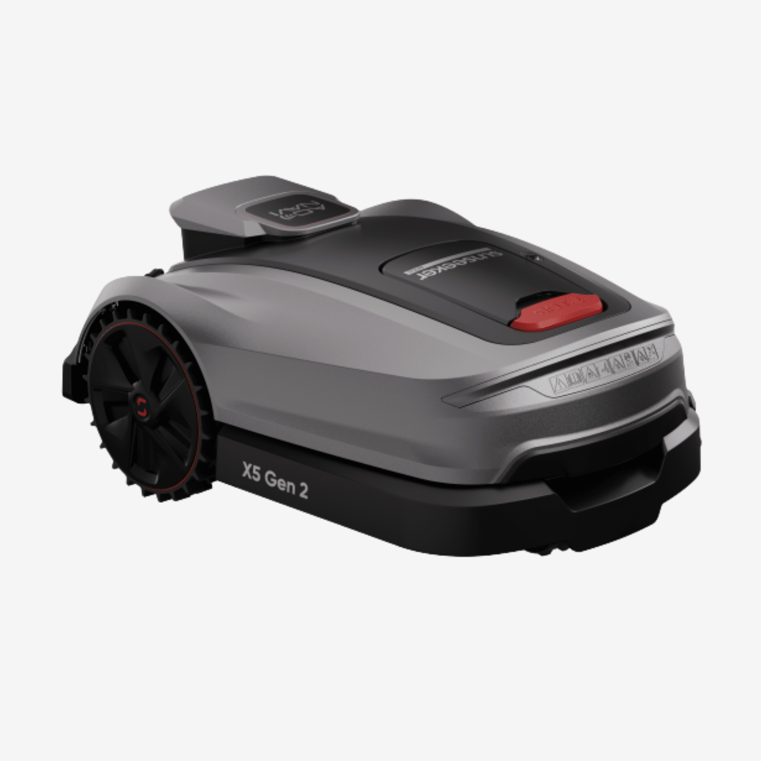 Sunseeker X5 Gen2 Mähroboter – Rückansicht mit robustem Design Sunseeker X5 Gen2 Mähroboter Rückansicht – leistungsstarker Rasenroboter mit robustem Design und Antrieb