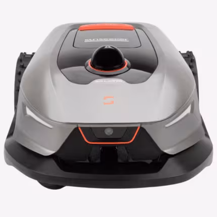 Sunseeker X4 Mähroboter Frontansicht mit LiDAR-Sensor – präzise Navigation für Rasenflächen bis 1200 m²