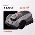 Sunseeker X3 Gen2 Mähroboter der X-Serie für Rasenflächen bis 800 m² – kompakte, kabellose Rasenpflege mit moderner Navigation