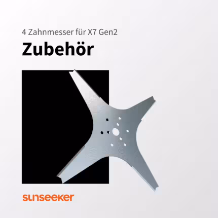 Sunseeker 4-Zahnmesser für X7 Gen2 – Ersatzmesser aus Stahl für Mähroboter Zubehör