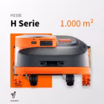 Segway Navimow H210E der H Serie – Mähroboter für 1.000 m² Rasenfläche, Rückansicht mit LiDAR-Sensor und Segway-Logo