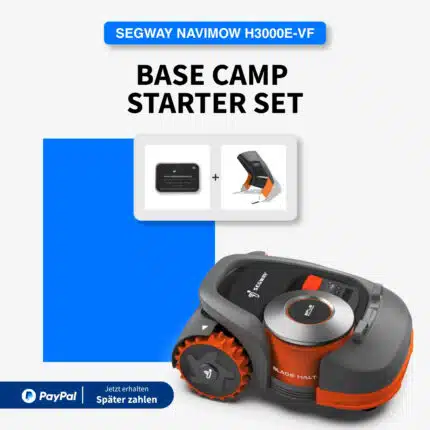 Segway Navimow H3000E-VF Mähroboter Base Camp Starter Set – inklusive Navigationssystem und Ladestation-Schutzdach – kabellos mähen bis 3.000 m² – jetzt mit PayPal kaufen