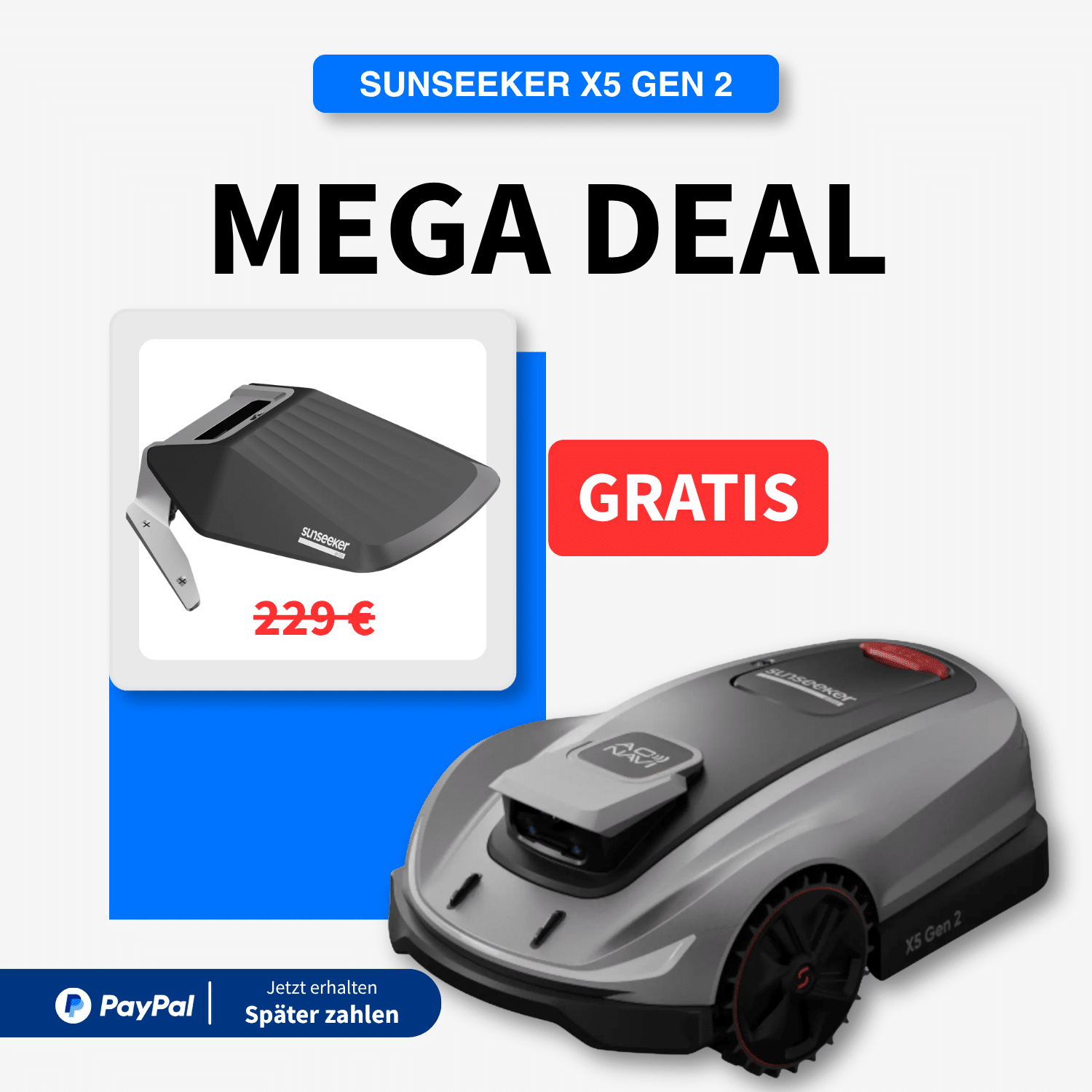 mw-x5-mega-deal Sunseeker X5 Gen2 | 2.000 m² | Mega Deal Set inkl. GRATIS Sunseeker Garage im Wert von 229 €