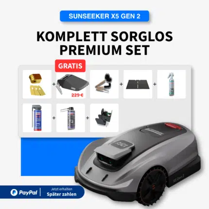 Sunseeker X5 Gen2 | 2.000 m² | Komplett-Sorglos Premium Set inkl. GRATIS Sunseeker Garage im Wert von 229 €
