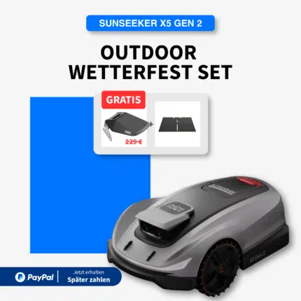 Sunseeker X5 Gen2 | 2.000 m² | Outdoor Wetterfest Set inkl. GRATIS Sunseeker Garage im Wert von 229 €