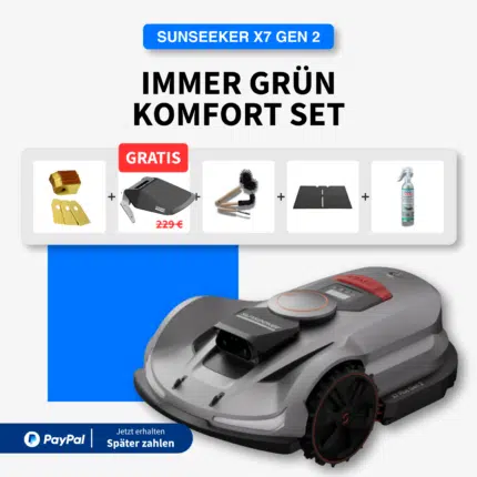 Sunseeker X7 Gen2 | 3.000 m² | Immer grün Komfort Set inkl. GRATIS Sunseeker Garage im Wert von 229 €