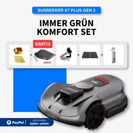 Sunseeker X7 Plus Gen2 | 6.000 m² | Immer grün Komfort Set inkl. GRATIS Sunseeker Garage im Wert von 229 €
