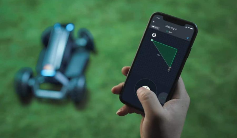 EcoFlow Mähroboter wird per Smartphone-App gesteuert – intelligente Rasenpflege mit präziser Flächenkartierung und App-Kontrolle